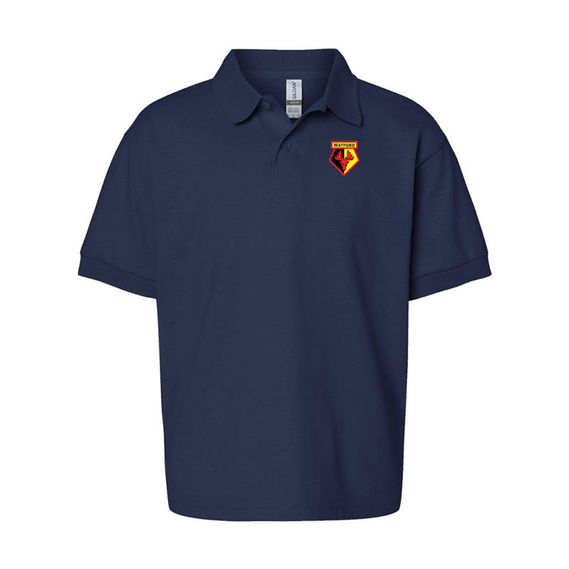 Youth Watford Soccer Gildan Dry Blend Jersey Polo